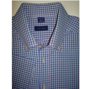 JEFF ROSE Multi-Color Checked Short Sleeve Button-Front Shirt